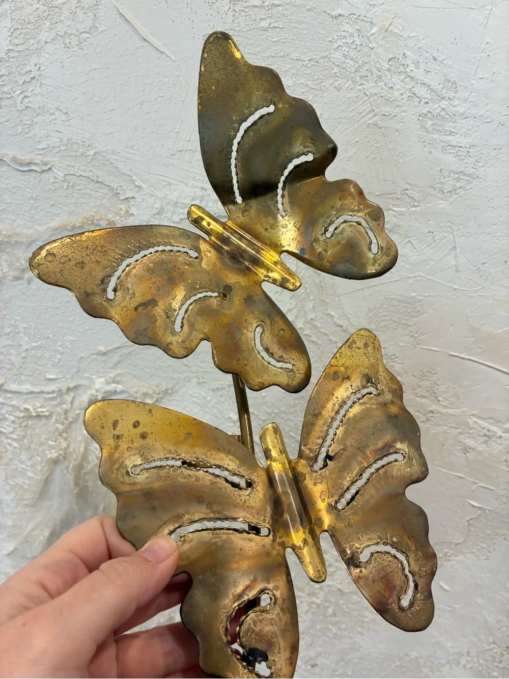 Vintage Mid Century Modern Metal Butterfly Wall Decor
